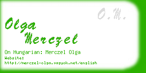 olga merczel business card